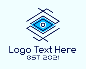 Geometric Diamond Eye logo