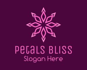 Crystal Flower Petals logo design