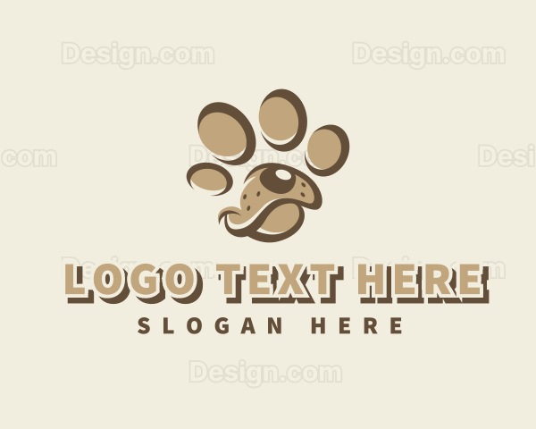 Pet Dog Paw Logo