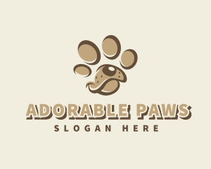 Pet Dog Paw logo design