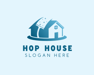 Residential House Cleaning logo design