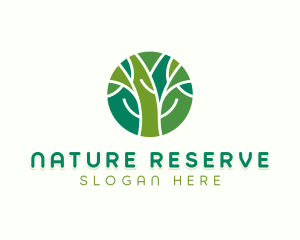 Nature Garden Tree logo design