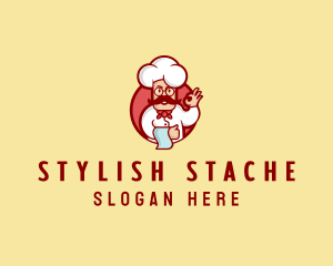 Happy Mustache Chef  logo