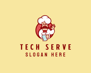 Happy Mustache Chef  logo