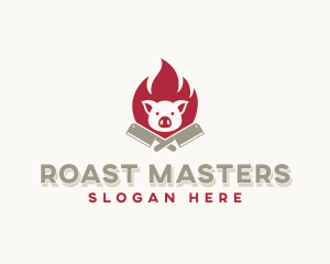 Pork Butcher Cleaver logo design