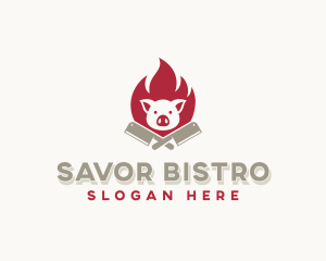 Pork Butcher Cleaver logo design