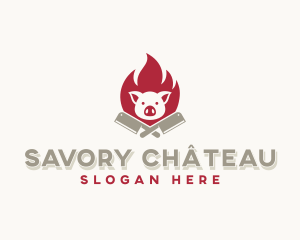 Pork Butcher Cleaver logo design