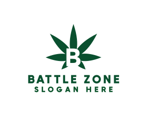 Green Cannabis B logo design