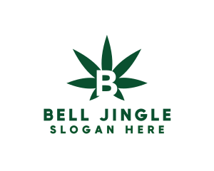 Green Cannabis B logo design