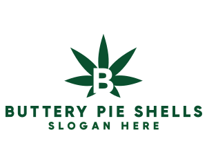 Green Cannabis B logo design