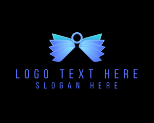 Feathers - Wings Angel Halo logo design