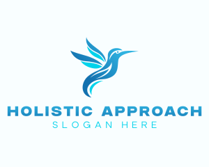 Holistic Wellness Hummingbird logo