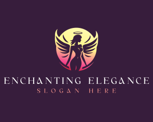 Lady Wing Angel logo design