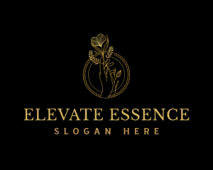 Hand Flowers Elegant logo