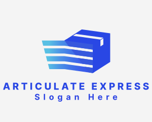 Blue Express Logistics Package logo design