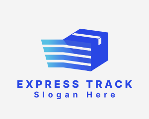 Blue Express Logistics Package logo design