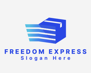 Blue Express Logistics Package logo design