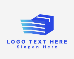 Packaging - Blue Express Logistics Package logo design