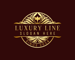 Flower Luxury Crest logo design