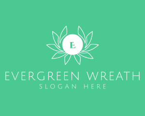 Flower Stroke Laurel  logo design