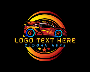 Car Racing Flame Logo