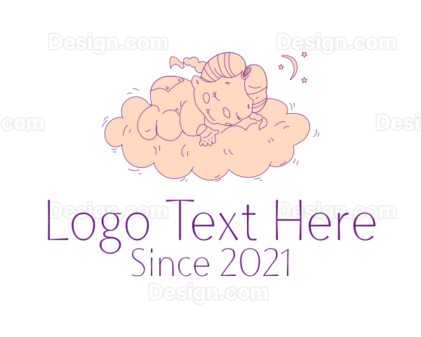 Sleeping Baby Girl Logo