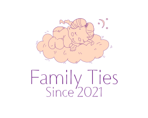 Sleeping Baby Girl  logo design