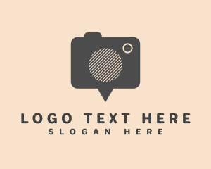 Snapshot - Simple Camera Pin logo design