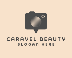 Simple Camera Pin logo design