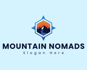 Compass Mountain Nature logo design