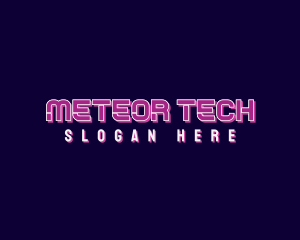 Futuristic Tech Neon logo design