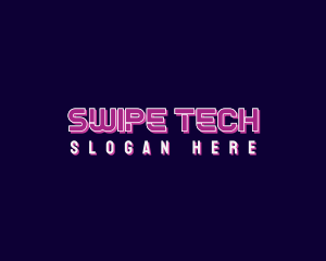 Futuristic Tech Neon logo design