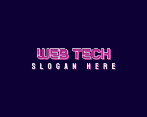 Futuristic Tech Neon logo design