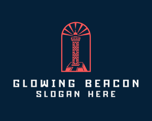 Travel Lighthouse Beacon logo design