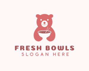 Bear Noodle Bowl logo design