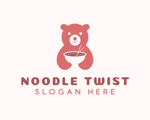 Bear Noodle Bowl logo design