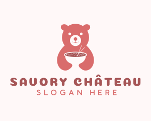 Bear Noodle Bowl logo design