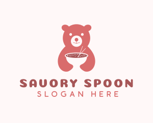 Bear Noodle Bowl logo design