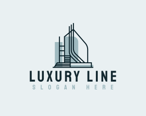 Modern Line Building  logo design