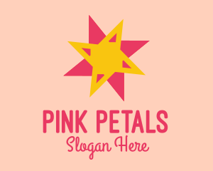 Pink Yellow Star logo design