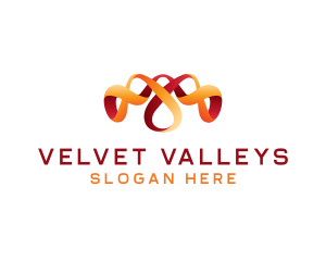 Velvet Ribbon Loop logo design