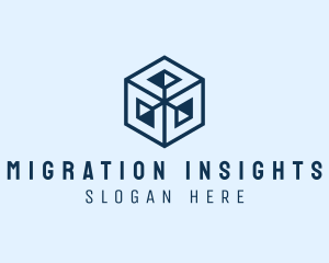 Modern 3D Cube Hexagon logo