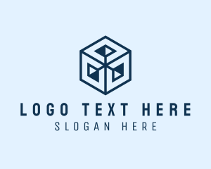 Platform - Modern 3D Cube Hexagon logo design