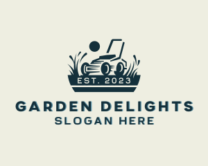 Gardening Lawn Care Mower logo design