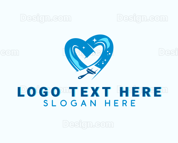 Heart Cleaning Squeegee Logo