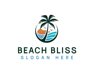 Seaside Beach Resort logo design