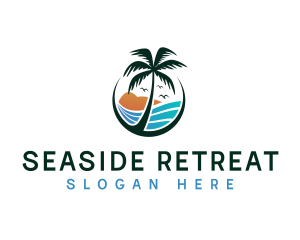 Seaside Beach Resort logo design