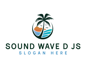 Seaside Beach Resort logo design