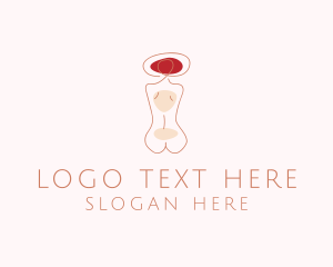 Minimalist Woman Body logo design