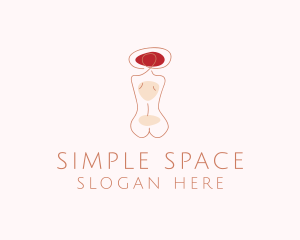 Minimalist Woman Body logo design